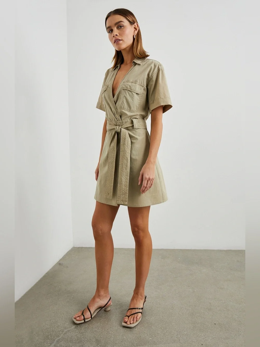 Rails Natalie Trench Cotton Poplin Utility Dress size xs